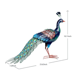 Kircust peacock side profile displaying graceful posture and sturdy base