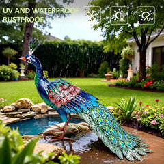 Kircust peacock tail detail highlighting intricate feathers and visual depth