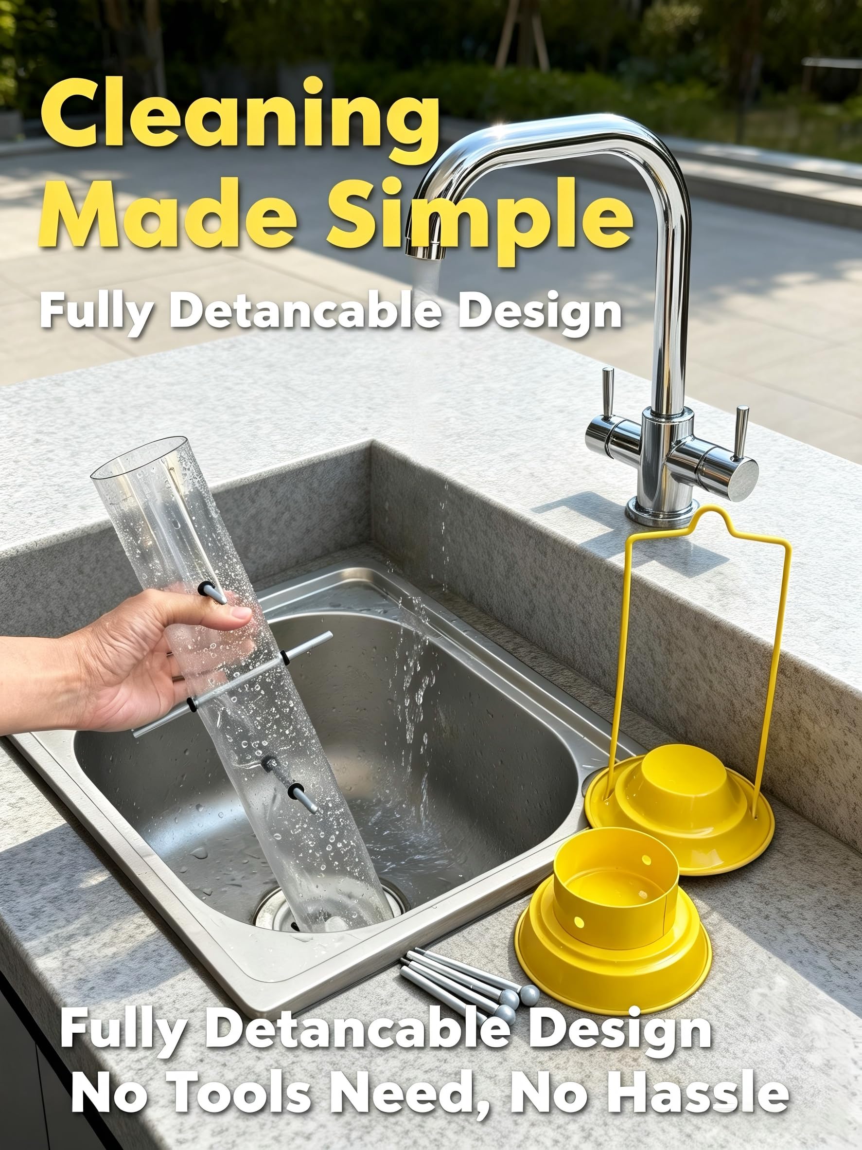 KiRuan detachable components laid out for easy cleaning and maintenance
