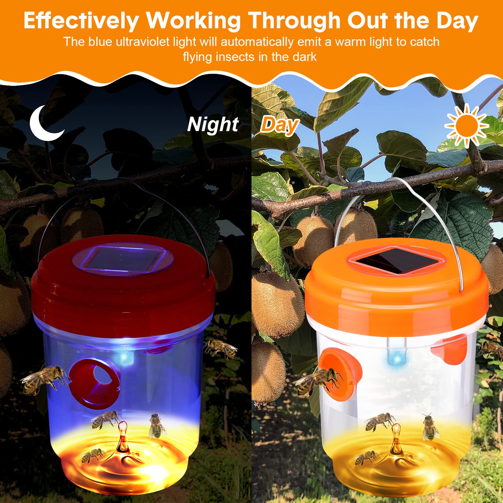 Kittmip clear body with bait level visible for easy monitoring and refill benefit