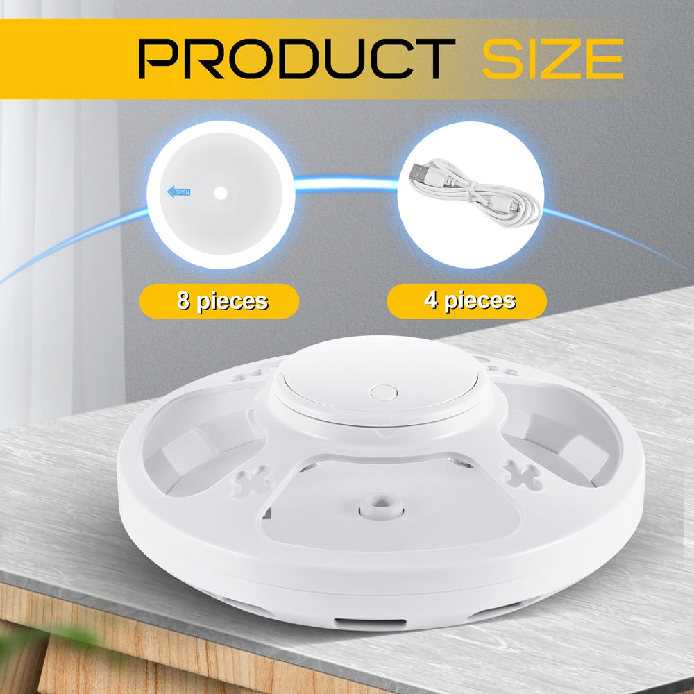 Kittmip trap plugged into USB outlet demonstrating easy power setup and portability