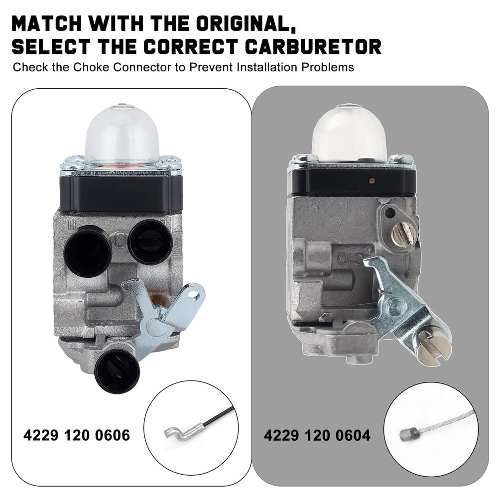 Kizut carburetor side linkage detail showing throttle arm alignment for accurate fit