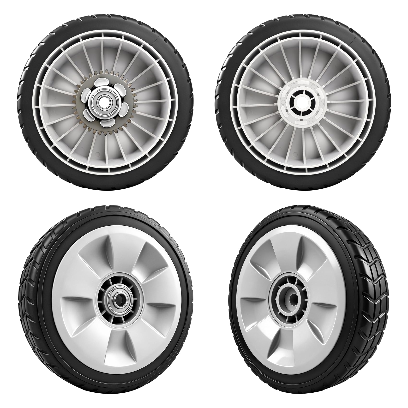 KMHGD front wheel close-up showing durable tread for reliable traction