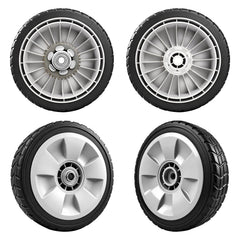 KMHGD front wheel close-up showing durable tread for reliable traction