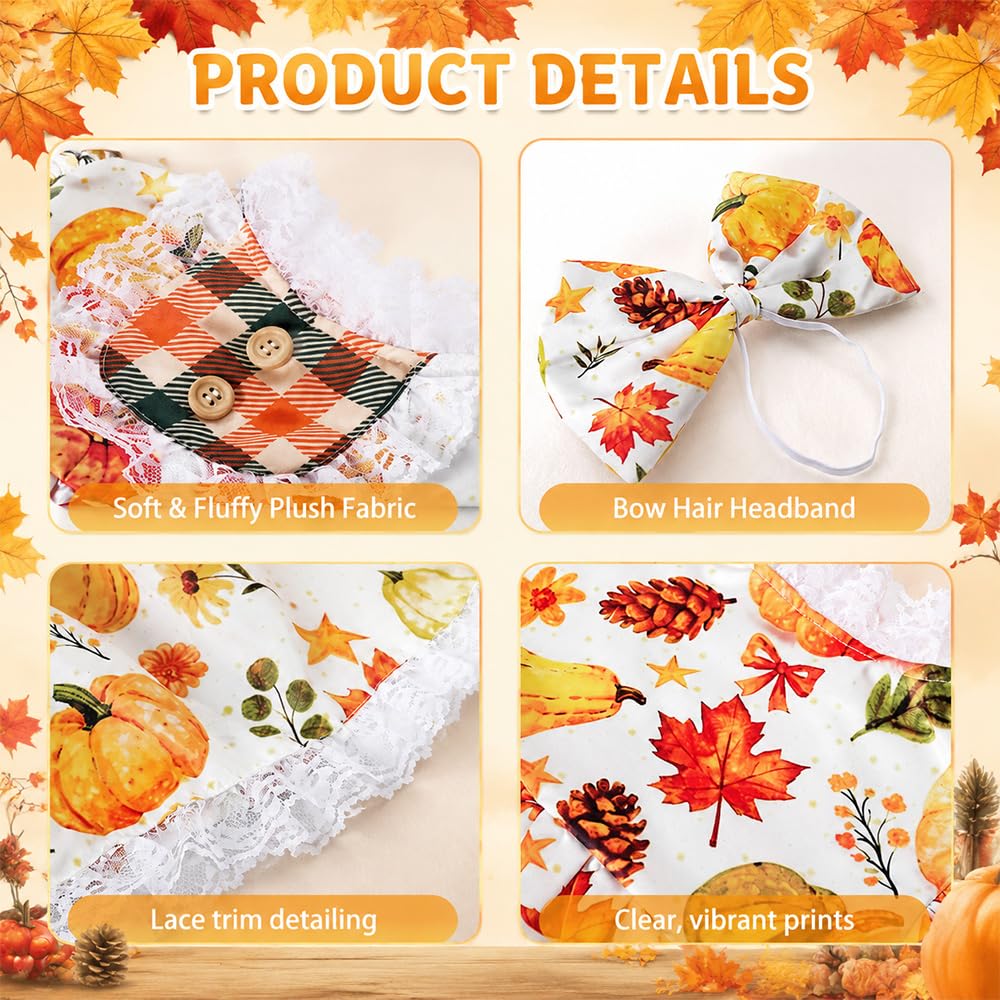 KNEBAD pumpkin and leaf print detail keeps fall motif readable