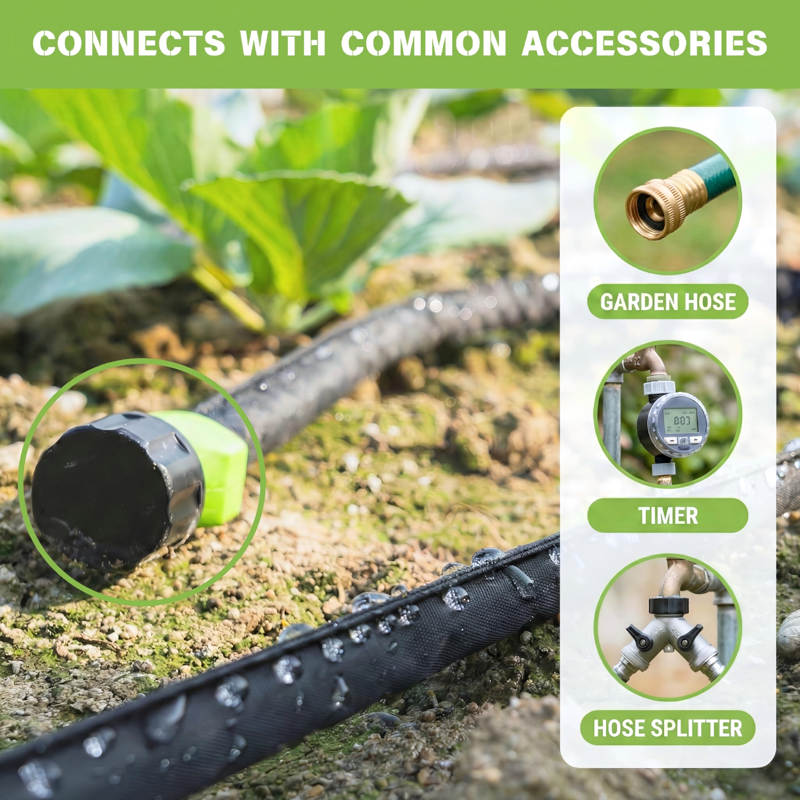 KOBAZ installed around raised beds illustrating customizable irrigation coverage