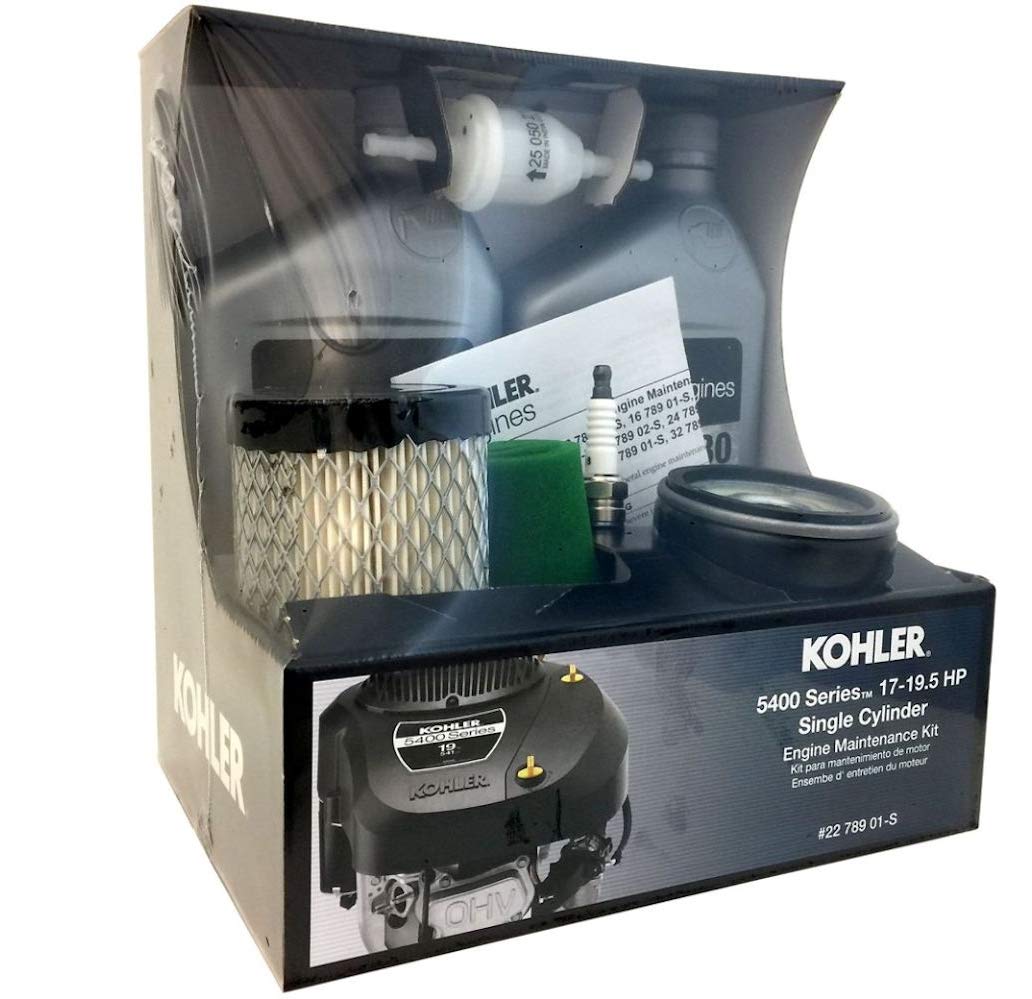 Kohler maintenance kit front packaging showing included parts and display pack, convenient storage