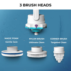 Kokido scrubber in pool cleaning waterline and steps for quick spot maintenance