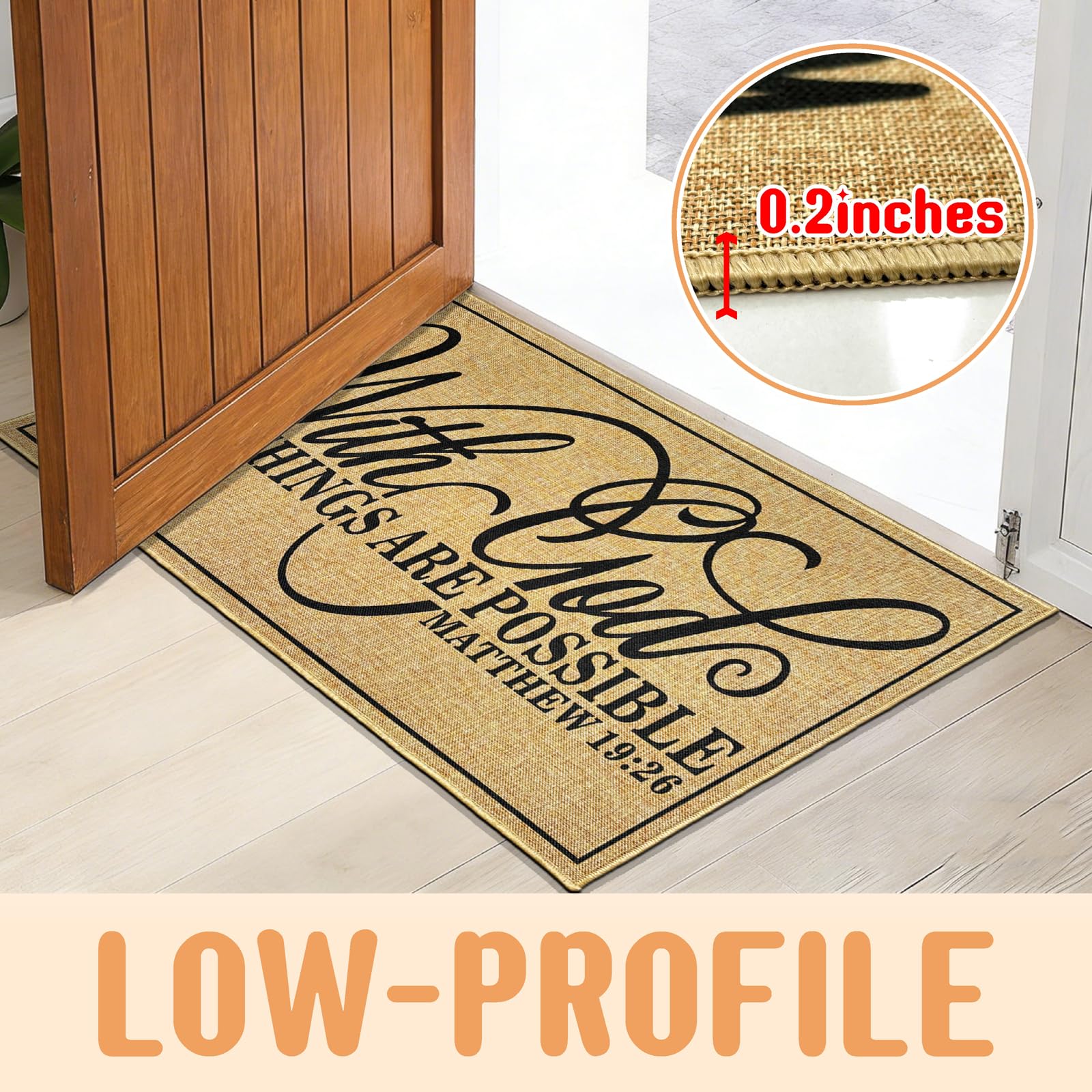 kokolap rubber backing detail keeping mat firmly in place for safety