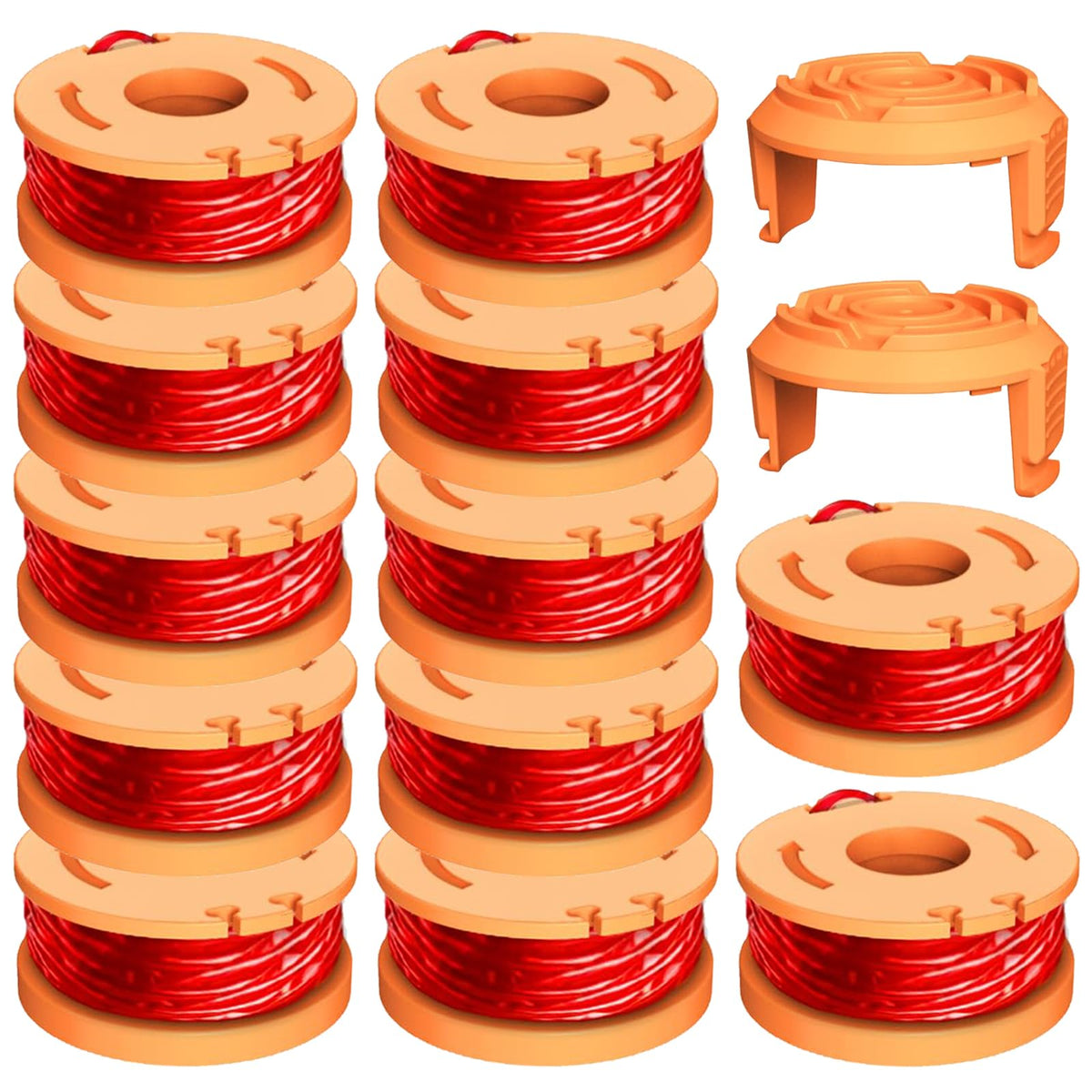 Kousika front packaging showing 12 spools and 2 caps, ensures fast replacements