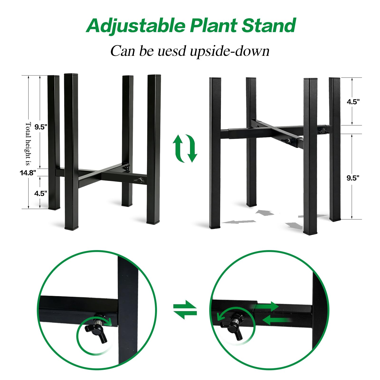 Kriico comparison of low and high flip heights showing display versatility
