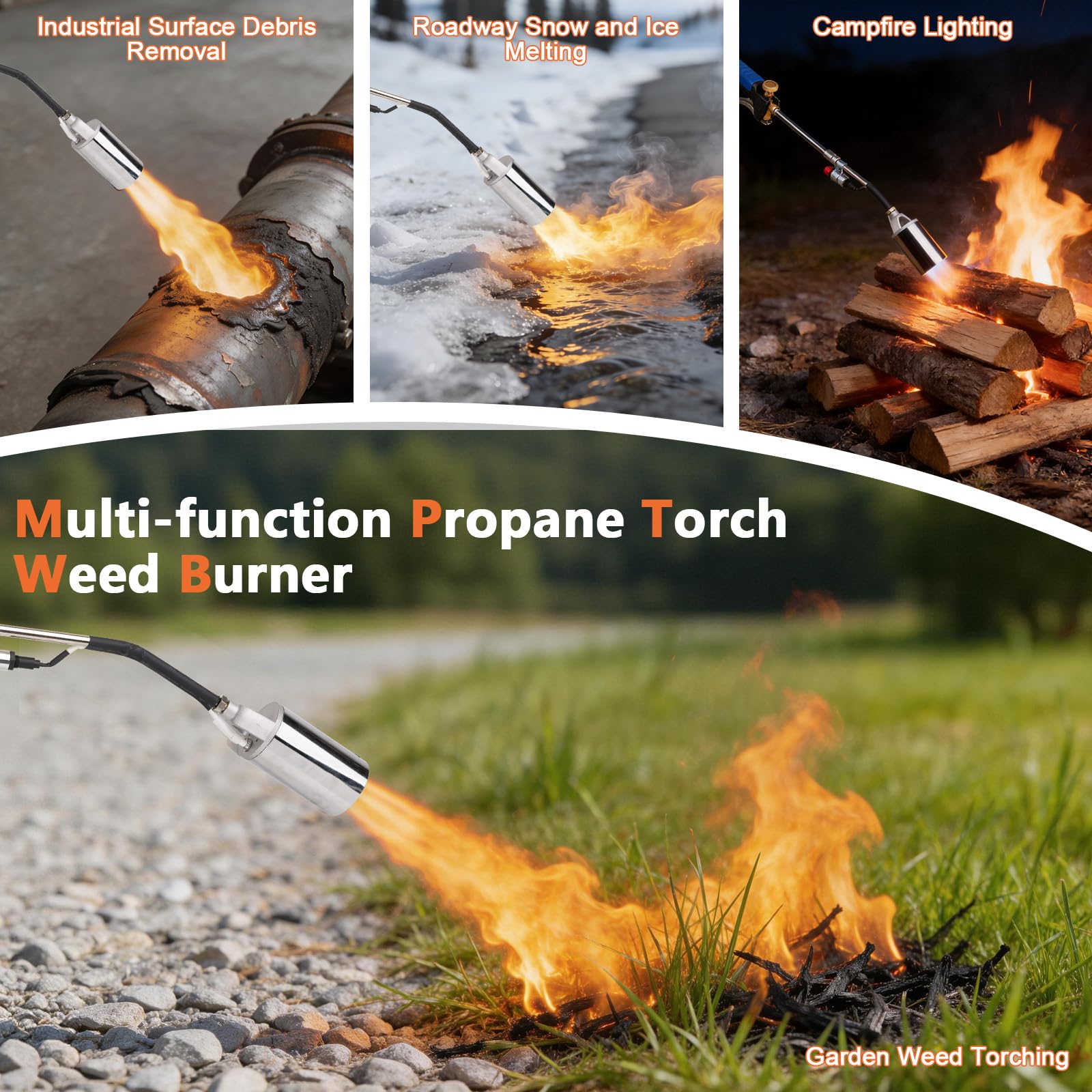 Krismose torch in backyard setting illustrating versatile outdoor use