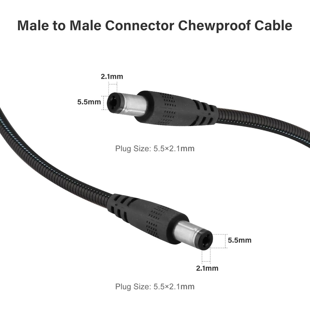 KSK close-up of 5.5x2.1mm male plug showing solid contact for stable connection