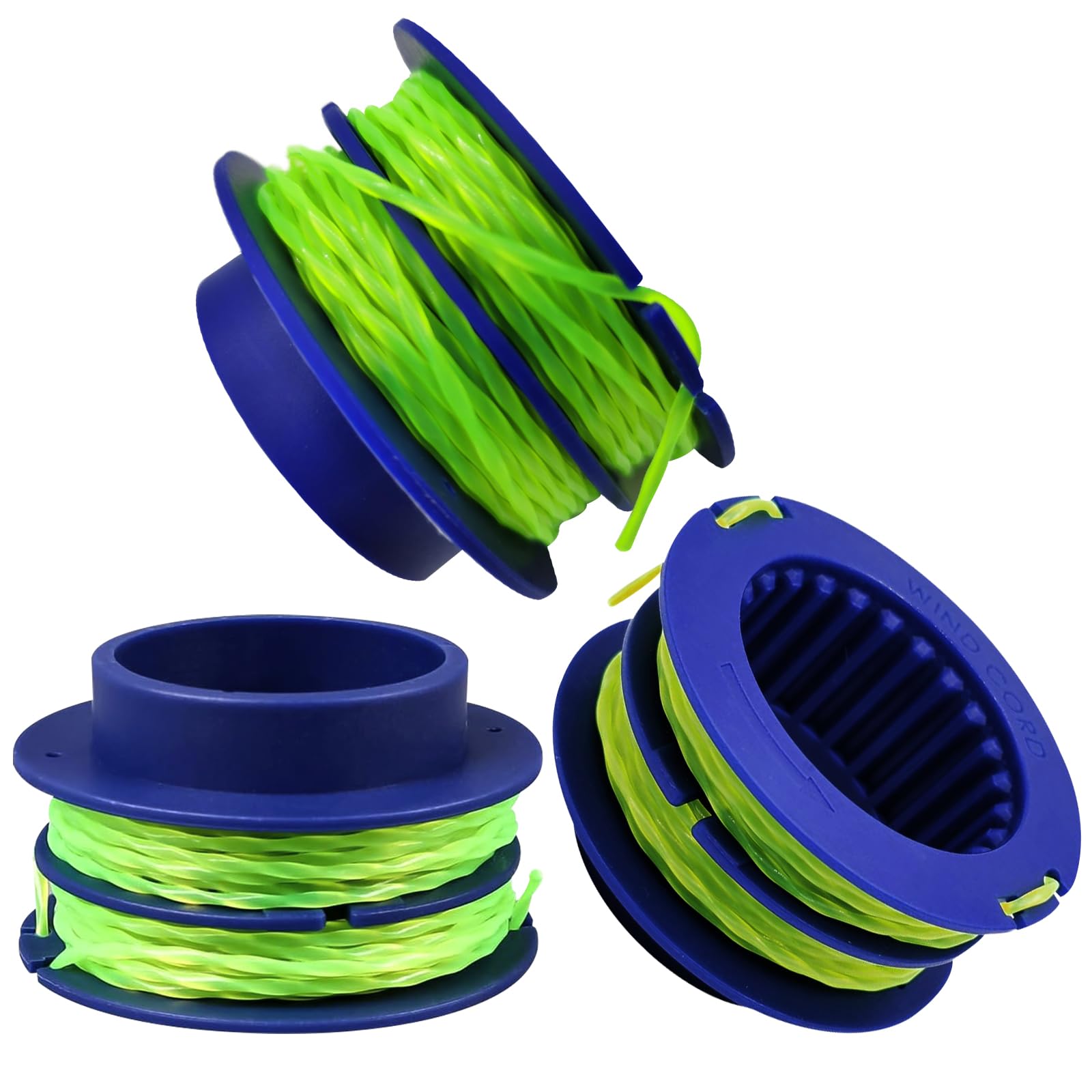 Kudoosen front packaging showing Kobalt-compatible replacement spools and part numbers, quick swap benefit