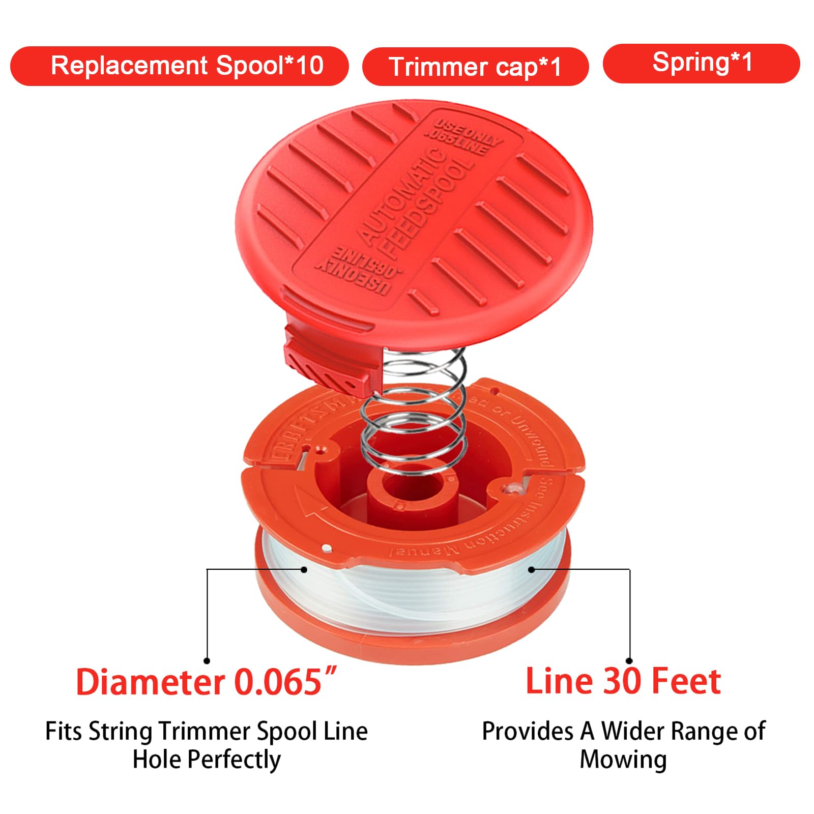 Kudoosen installed spool on Craftsman trimmer illustrating quick swap