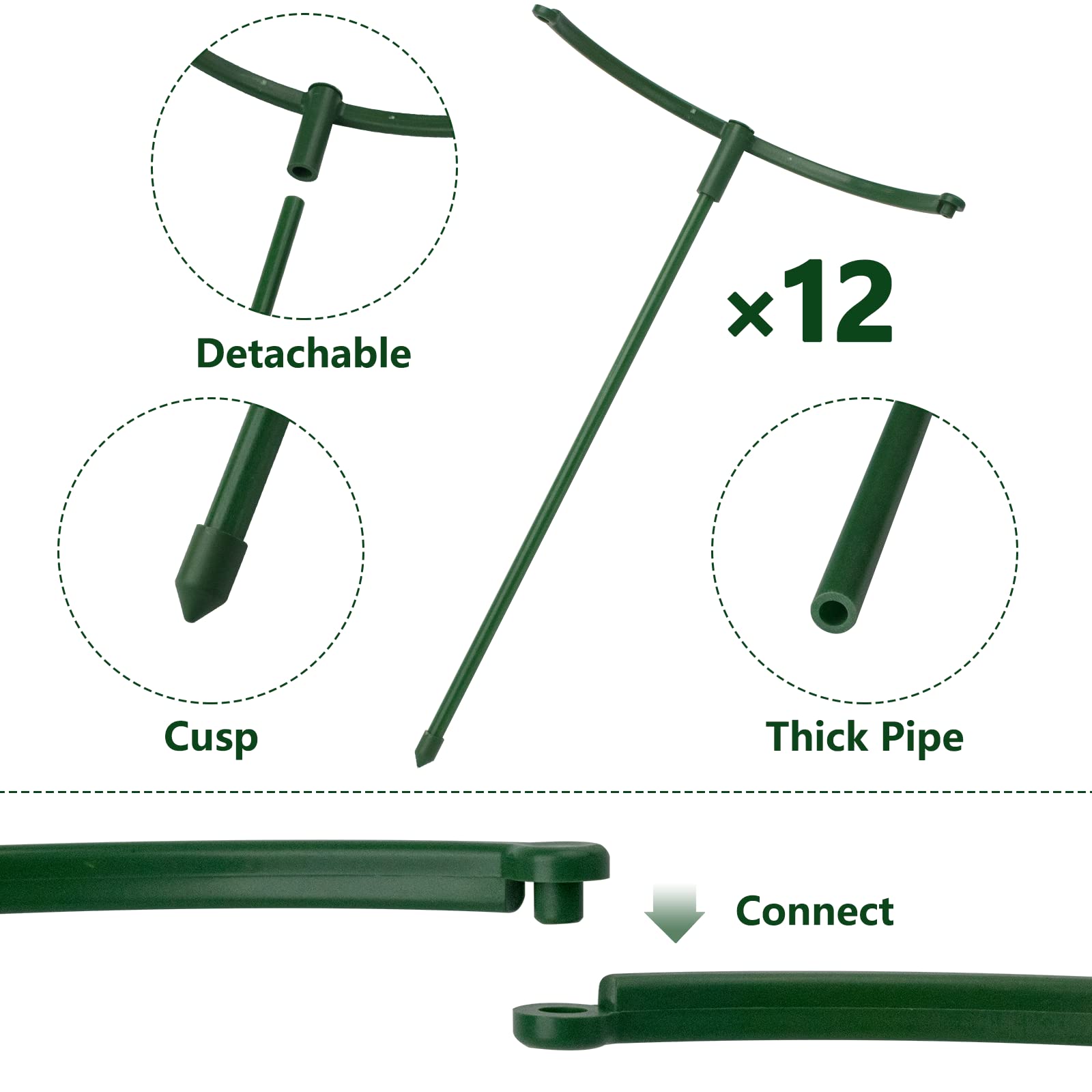 kulusion in-pot tomato support demonstrating plant stability benefit