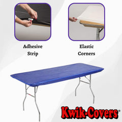 Kwik-Covers cover on a full banquet table showing tidy appearance