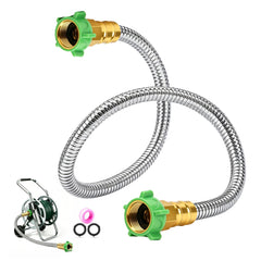 kytvl front packaging showing compact stainless steel leader hose and benefits