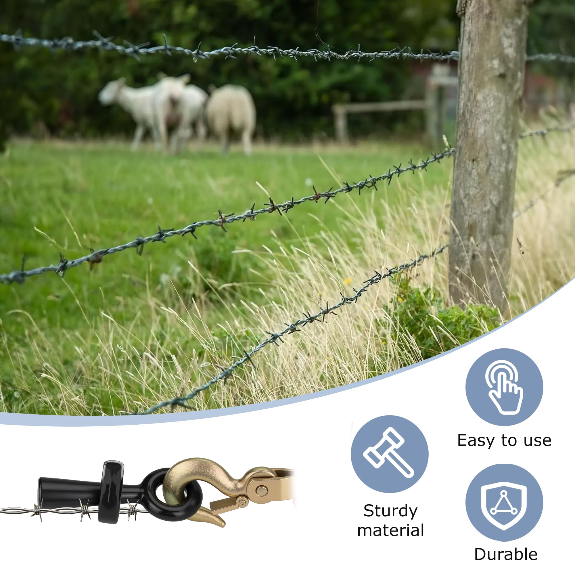 L-FENCE LYDITE detailed ring and slot showing secure wire anchoring feature