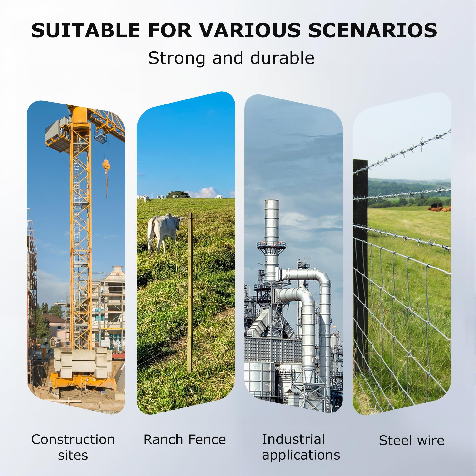 L-FENCE LYDITE used on a farm fence demonstrating fast repair and maintenance