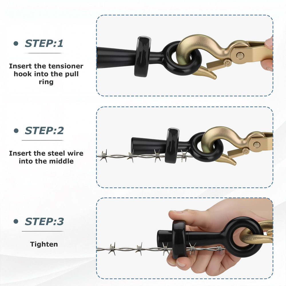 L-FENCE LYDITE beside a hand for scale to show compact, portable convenience