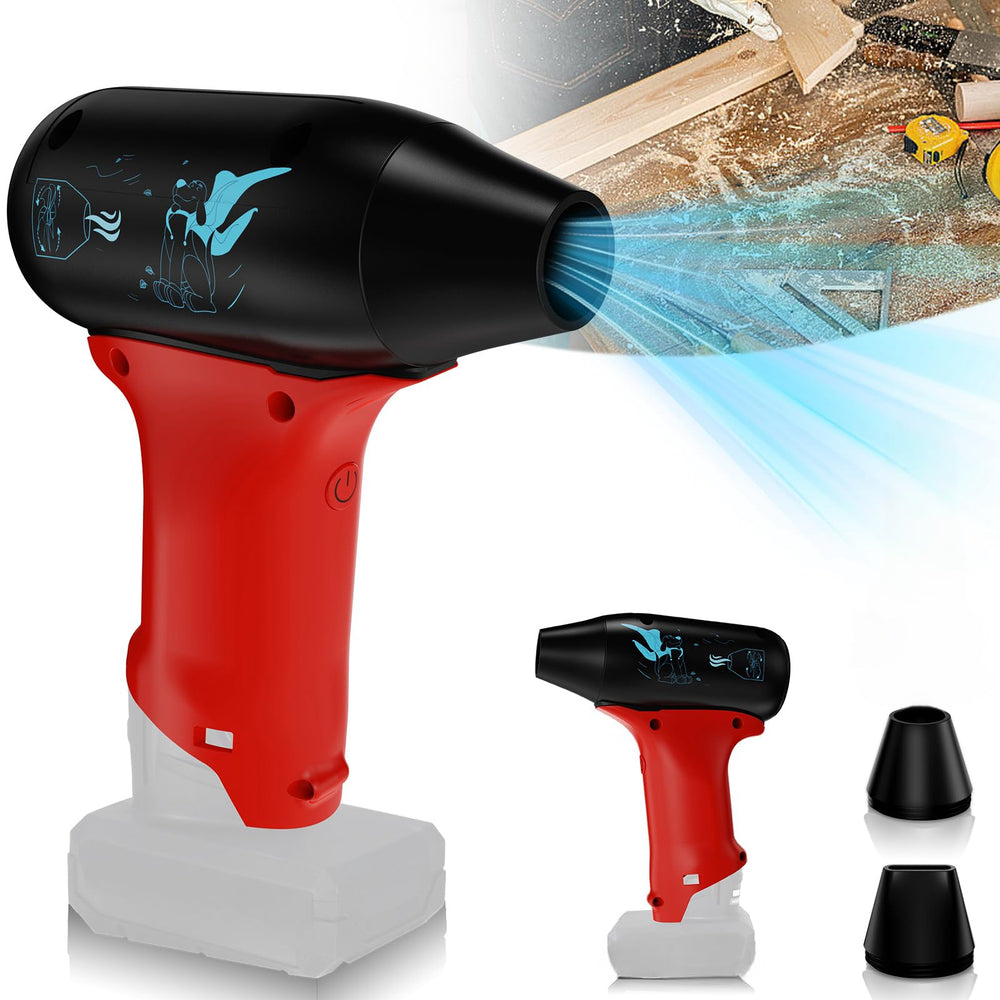 Laimiao front view of mini jet blower showing compact form and easy grip for portability