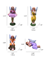 Lamnes fairies placed in a bonsai pot to show scale and add whimsical focal points to plants