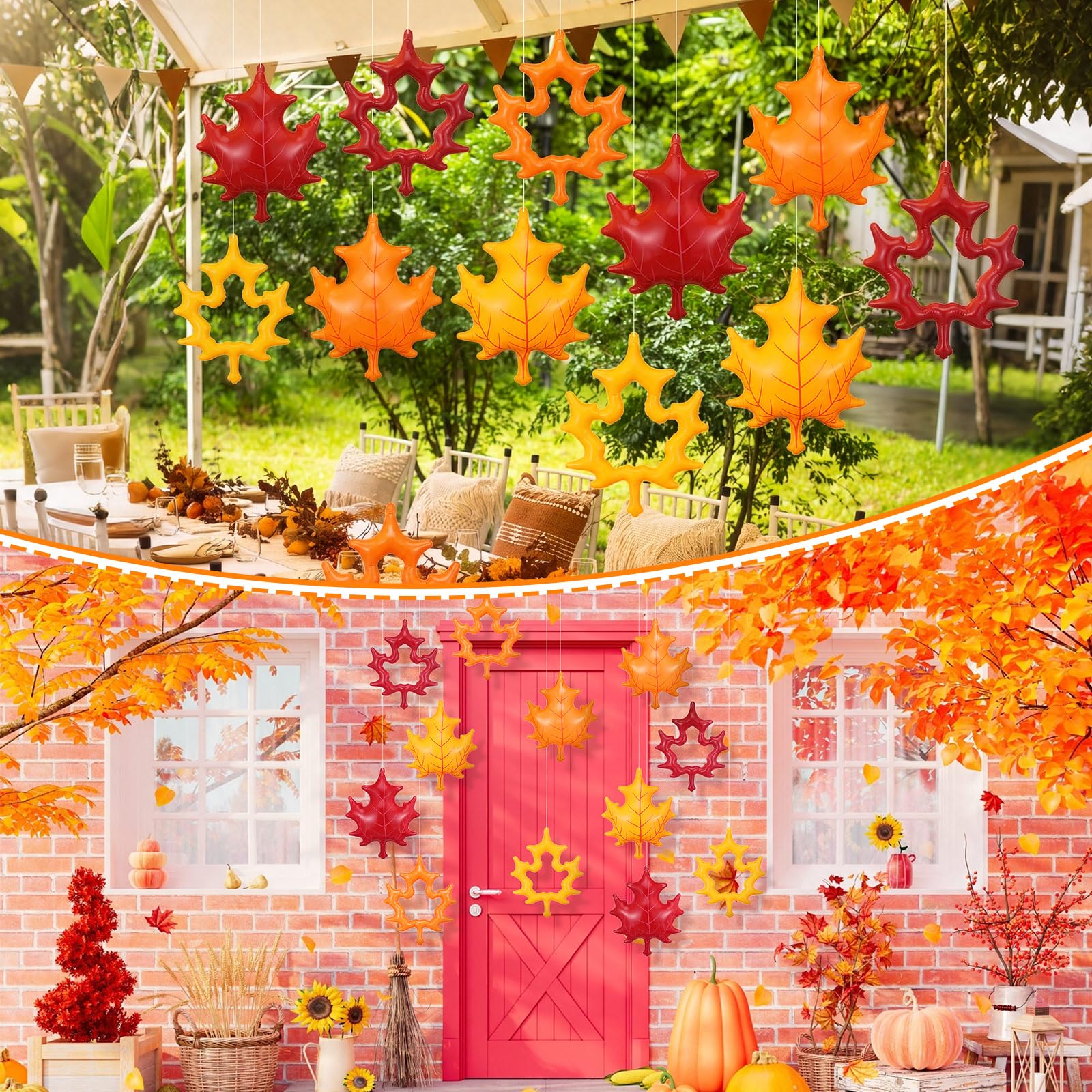 LaRandom 12-inch leaf held by hand showing compact size and easy-to-hang benefit