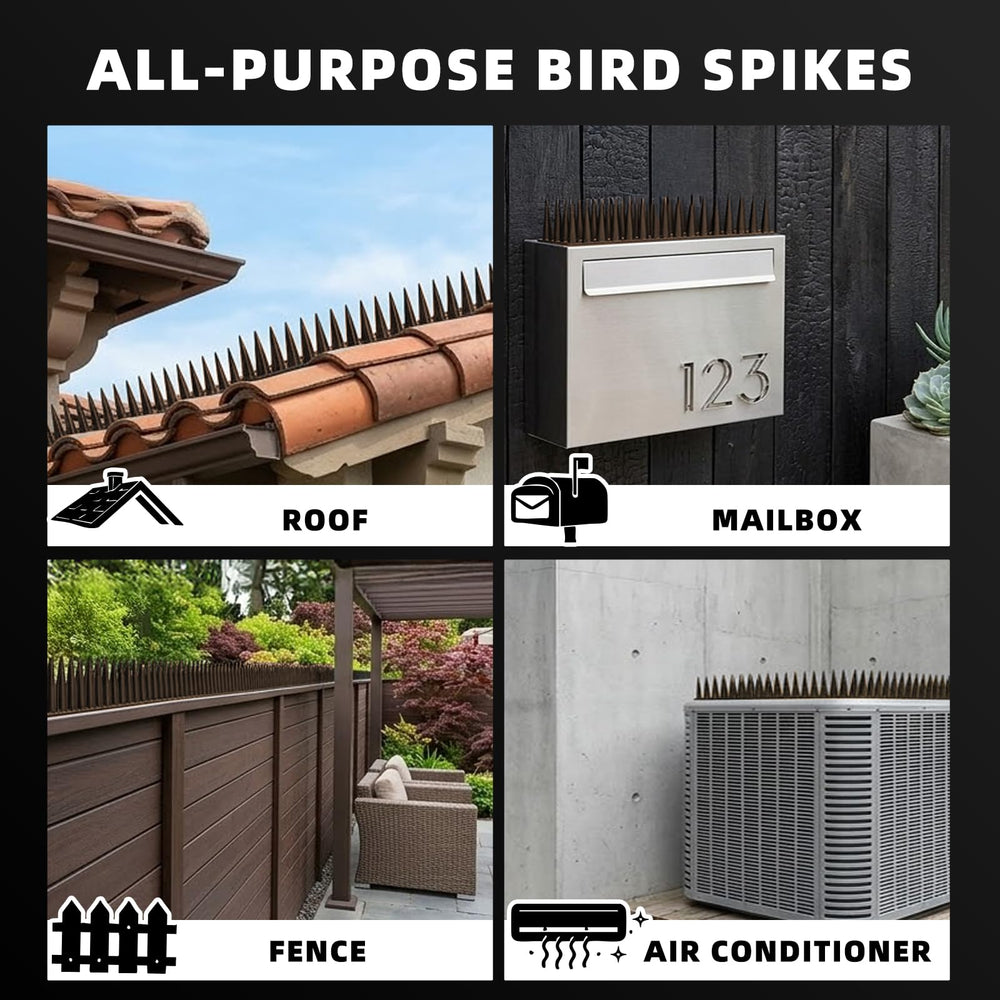 LavviTech spike strip beside ruler showing 12.6 feet total coverage benefit