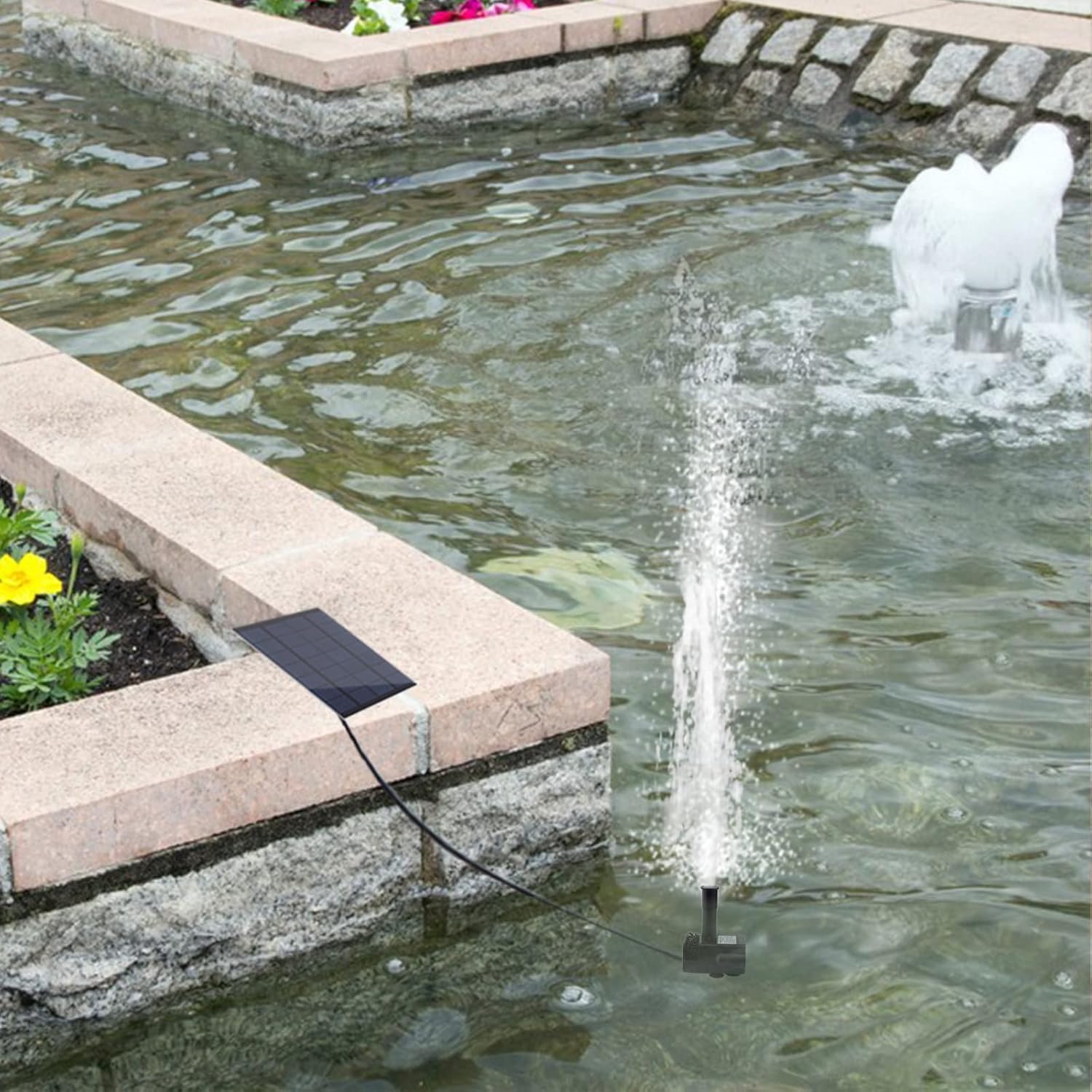 LAWOHO fountain on patio adding ambiance to outdoor living space
