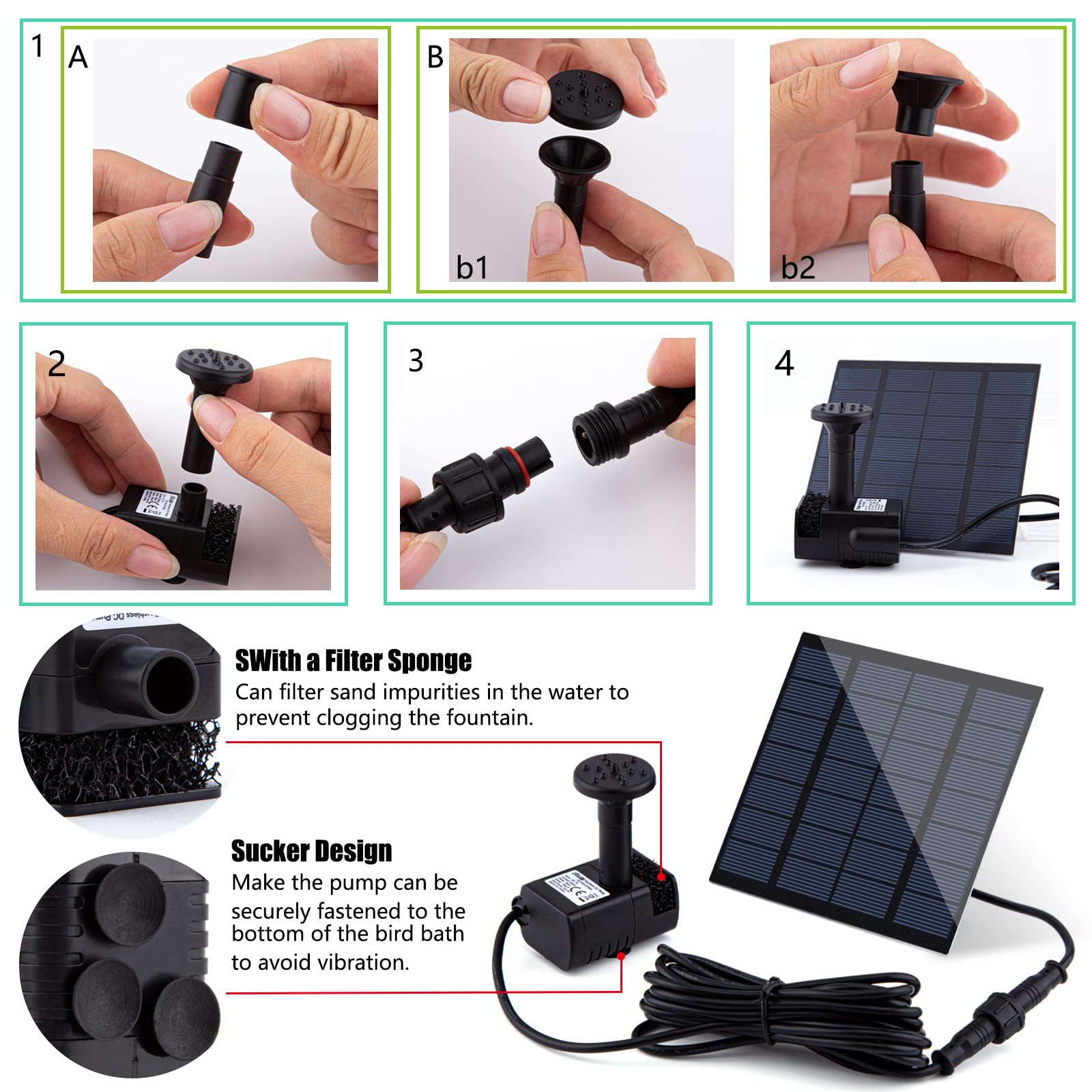 LAWOHO pump beside a hand to show compact size and portability