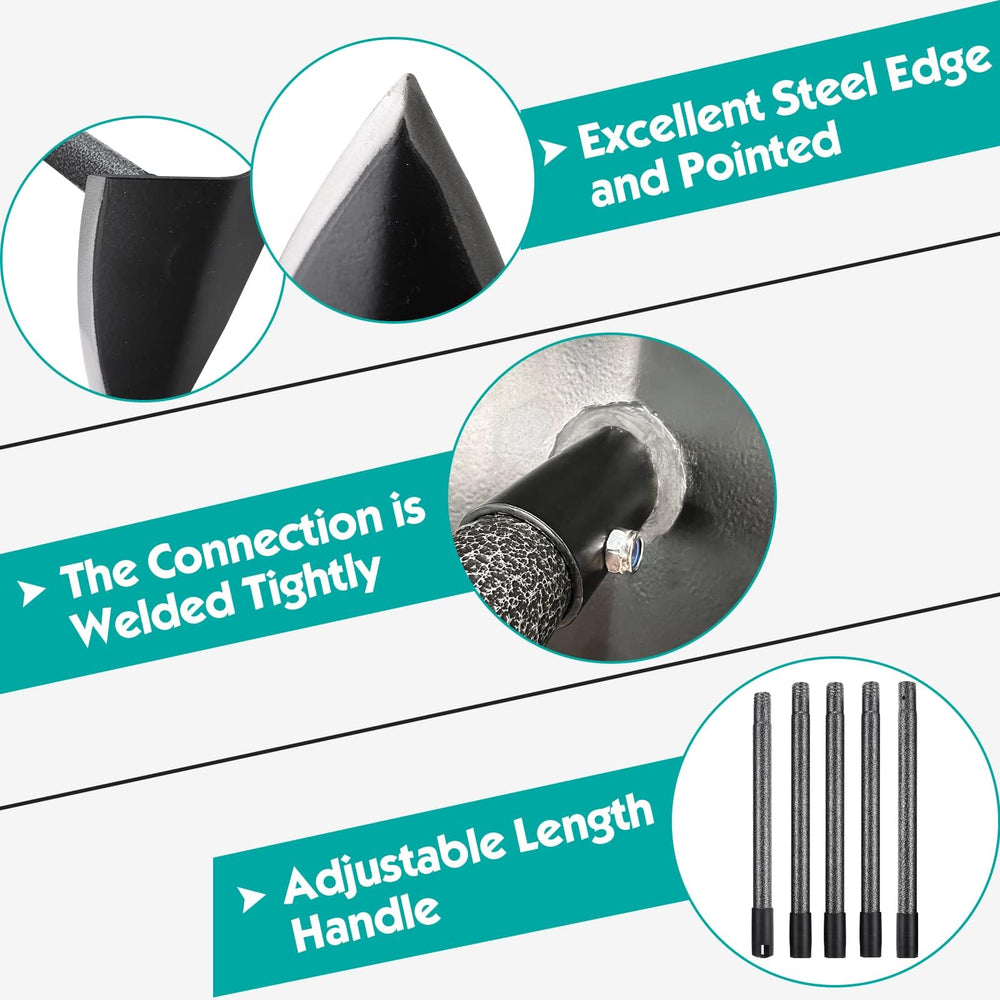 Lcokeiy detail of welded handle joint showing rust-resistant coating