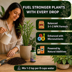Leaves and Soul measuring cap pouring concentrate for precise dilution and reduced waste