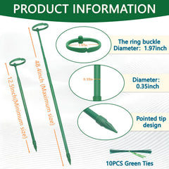 LECAMEBOR extended stake highlighting full 48.4 inch reach and sturdy support