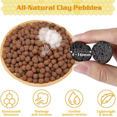 Legigo close-up of 4–16mm clay pebble texture showing porosity for root aeration