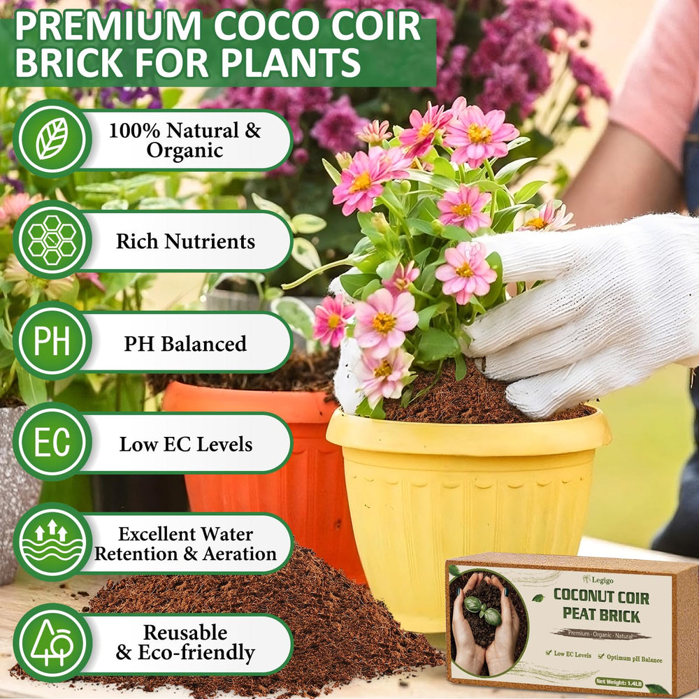 Legigo close-up of expanded coir fiber texture promoting root aeration