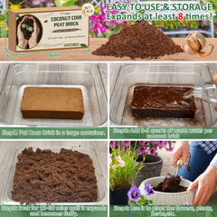 Legigo hands potting plants with hydrated coir for improved drainage