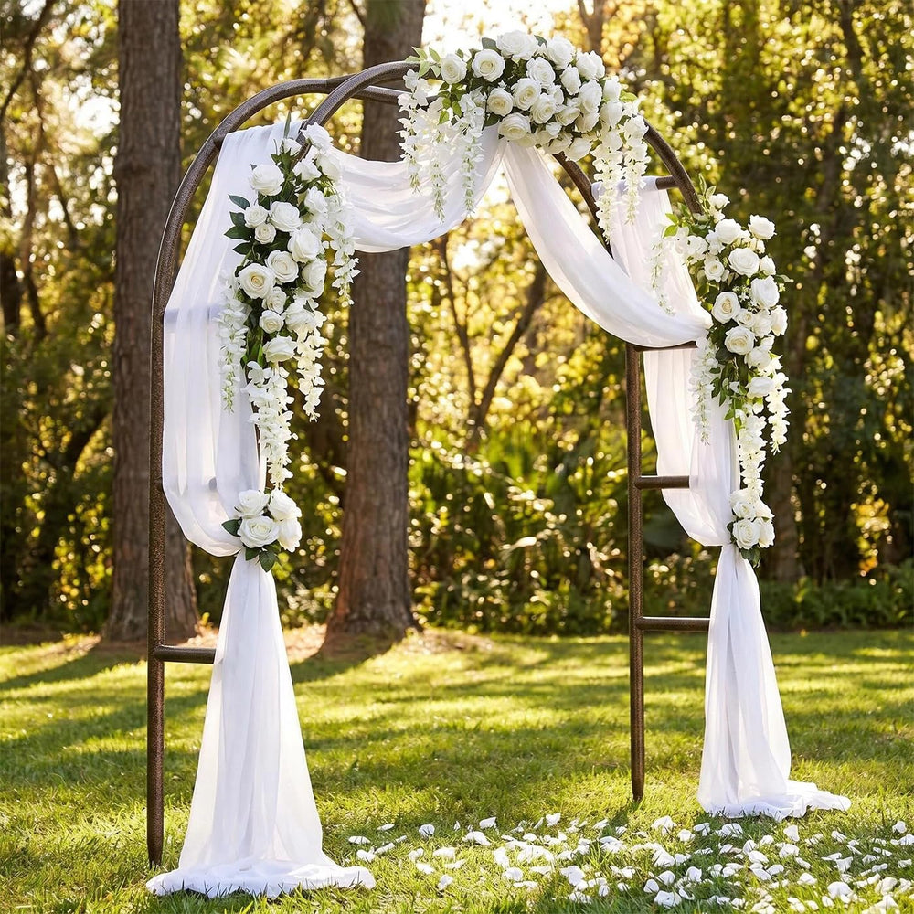 LeJoy Garden arch covered in climbing roses showing plant support and visual appeal benefit