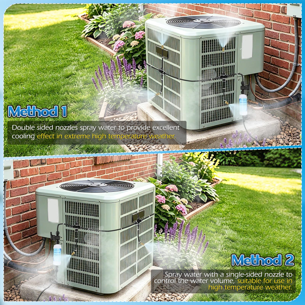 Lettry active mist in use showing fine cooling spray and lower condenser temperature