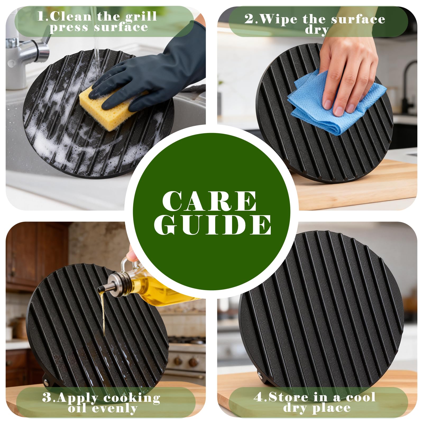 LEVIASHER presses beside utensils showing compact size for easy storage and kitchen fit