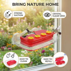 LIBAXIN close-up of three suction cups demonstrating secure window attachment and stable viewing