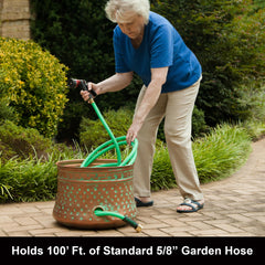 Liberty Garden inlet port detail demonstrating easy hose connection