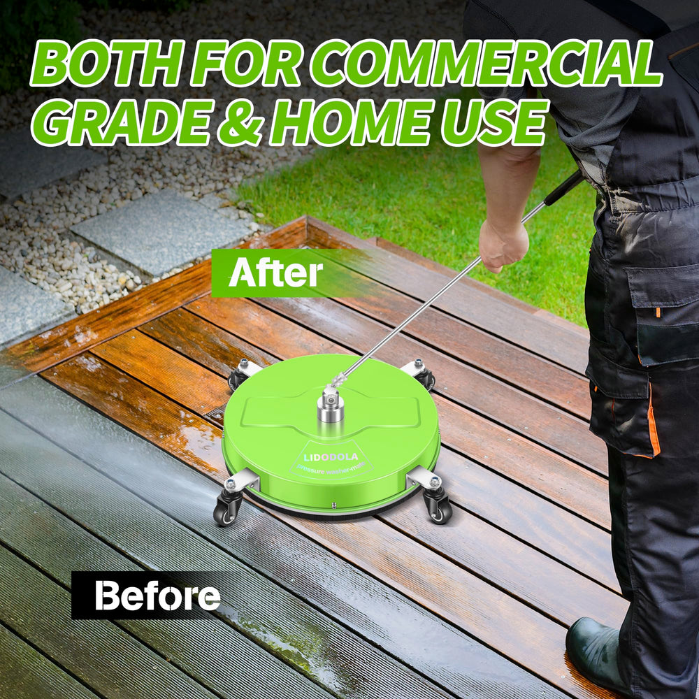 LidoDola in use cleaning a driveway delivering uniform, streak-free cleaning
