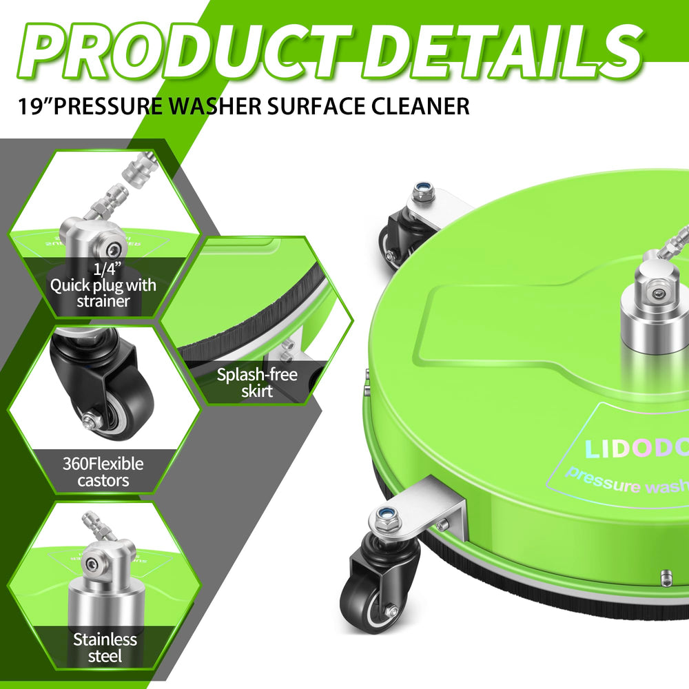 LidoDola weighted base with splash skirt minimizing overspray for neater work