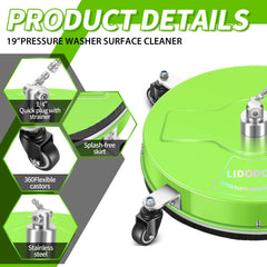 LidoDola weighted base with splash skirt minimizing overspray for neater work