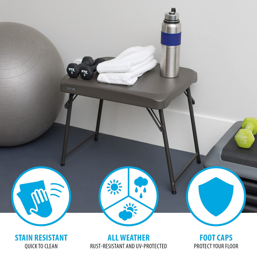 LIFETIME beside backpack showing scale and travel-friendly benefit