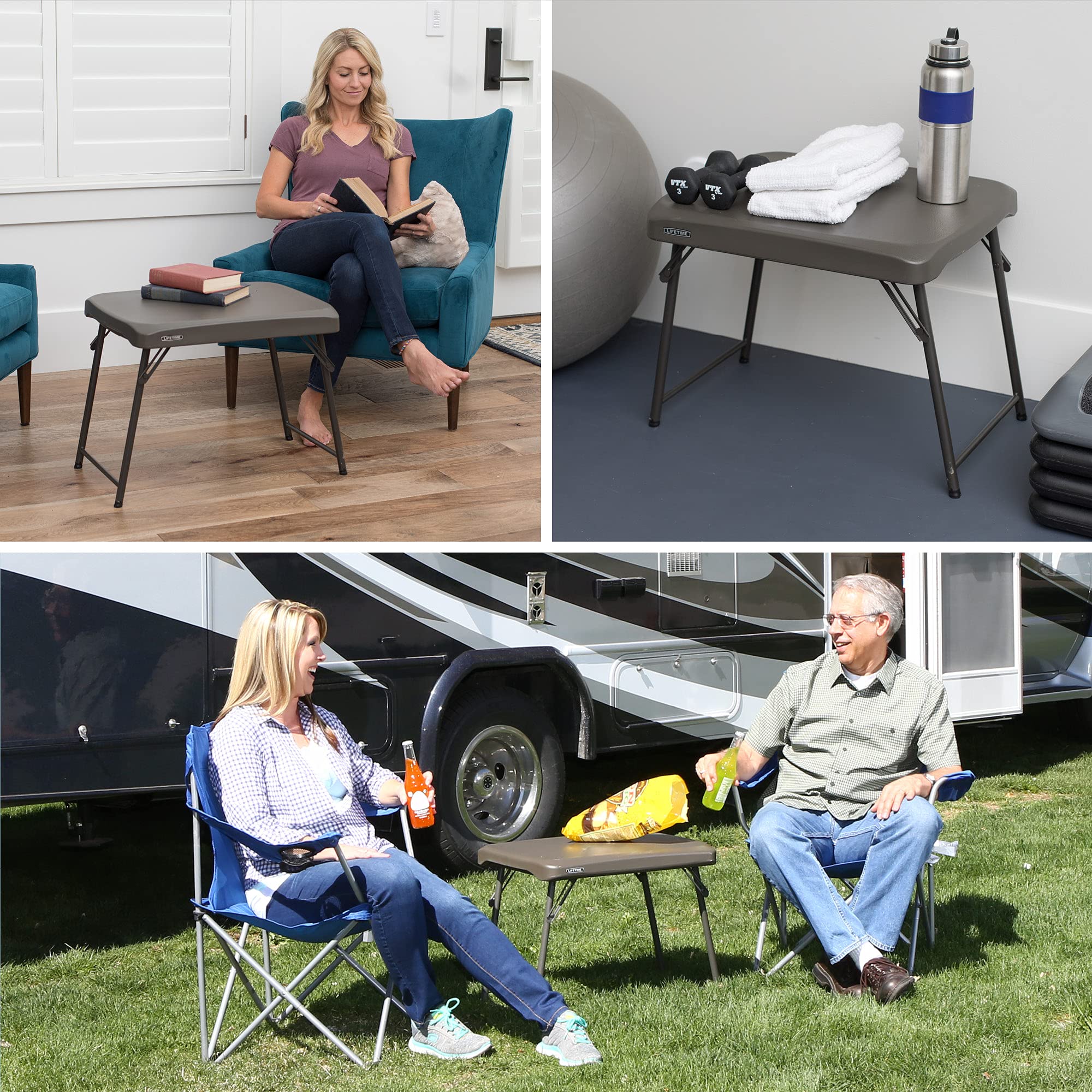 LIFETIME table at RV doorway showing ideal fit for RV storage benefit