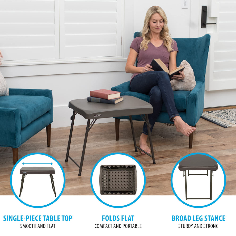 LIFETIME table in camp setup showing convenience for outdoor meals benefit