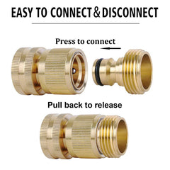 LIKAGE fitting attached between hose and sprayer enabling fast tool changes