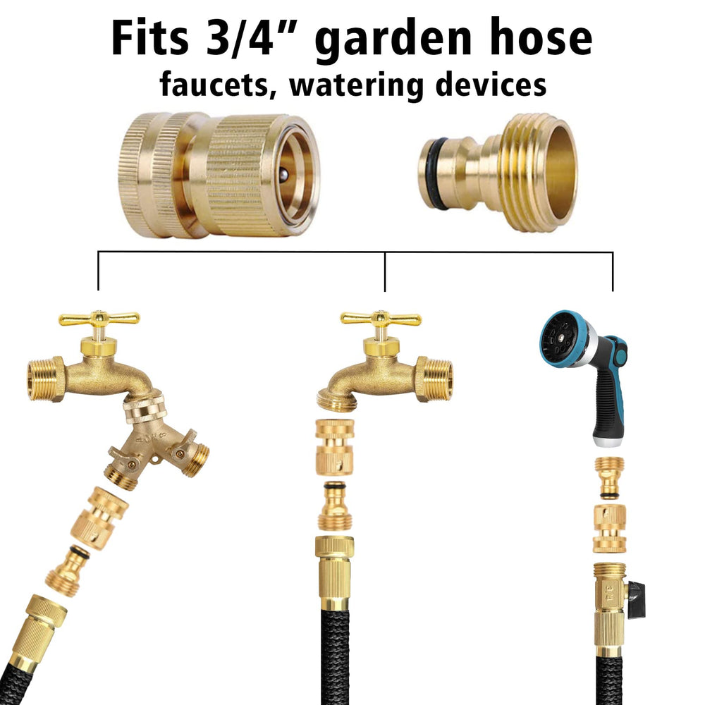 LIKAGE connector in hand for scale showing compact durable brass design